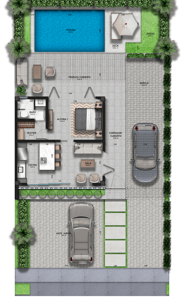 plano de Malé Condominio Punta Canoa