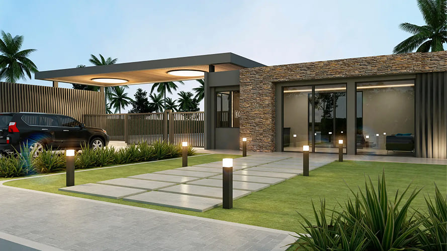 zonas verdes y senderos Carex Barú Club Cartagena